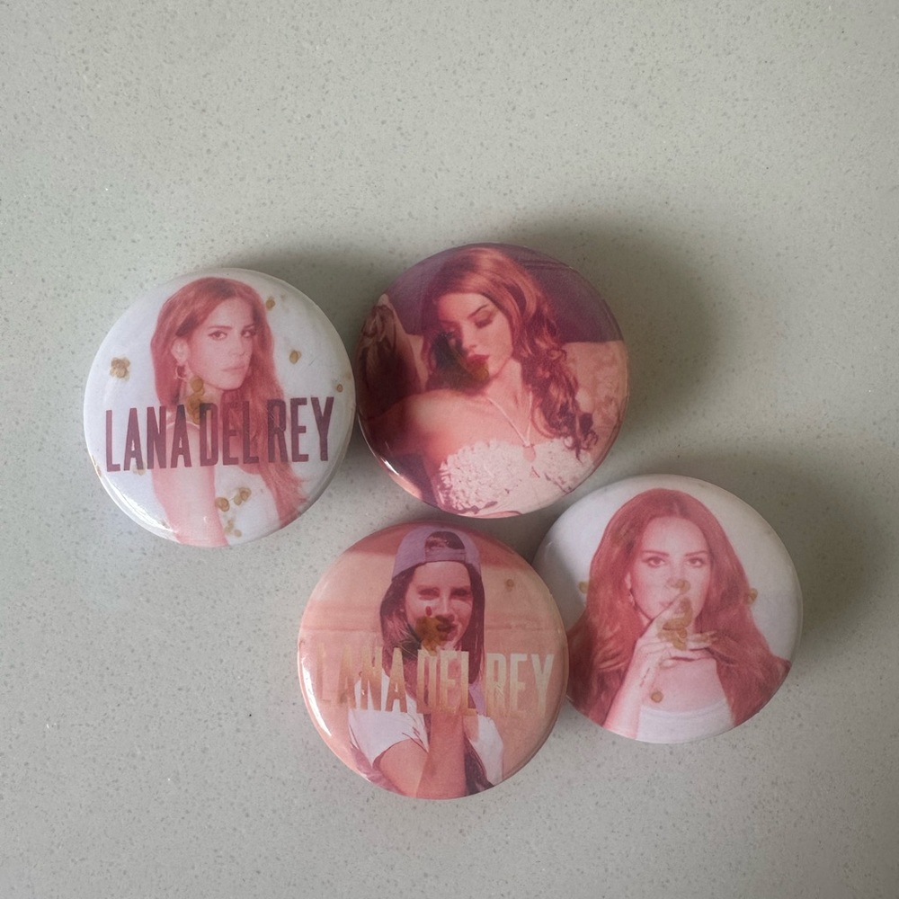 Lana Del Rey Pinback Button Set - Pink Tones